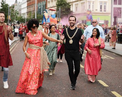 Lord Mayor leads Belfast Mela Carnival Parade