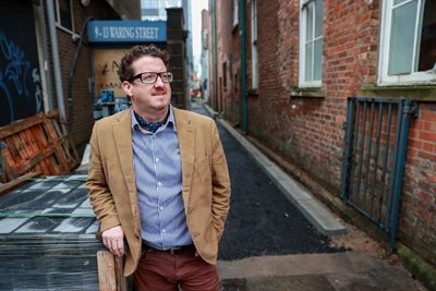 Sugarhouse Entry Historian Sean Napier from 1798 Walking Tour, at Sugarhouse Entry off Waring Street in Belfast (Liam McBurney/PA) Historian Sean Napier from 1798 Walking Tour, at Sugarhouse Entry of